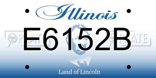 E6152B Illinois License Plate