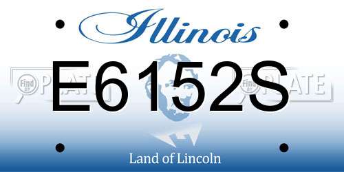 E6152S Illinois License Plate