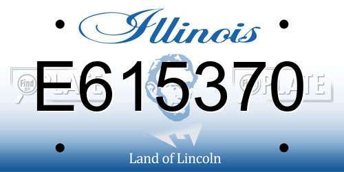 E615370 Illinois License Plate