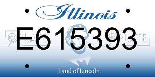 E615393 Illinois License Plate