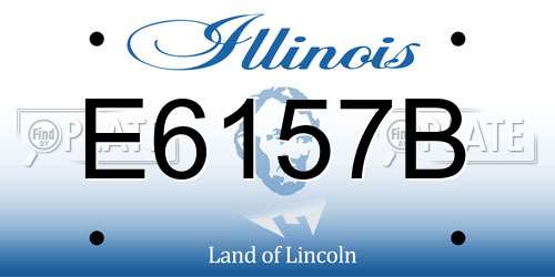 E6157B Illinois License Plate