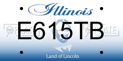 E615TB Illinois License Plate
