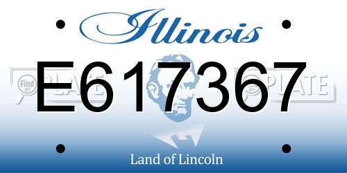 E617367 Illinois License Plate