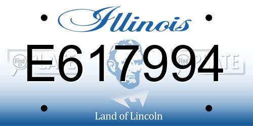 E617994 Illinois License Plate