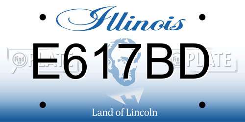 E617BD Illinois License Plate