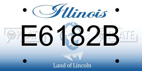E6182B Illinois License Plate