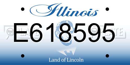 E618595 Illinois License Plate