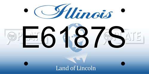 E6187S Illinois License Plate