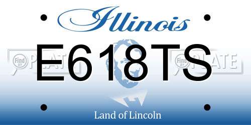 E618TS Illinois License Plate