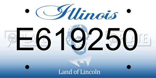 E619250 Illinois License Plate