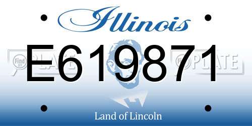 E619871 Illinois License Plate