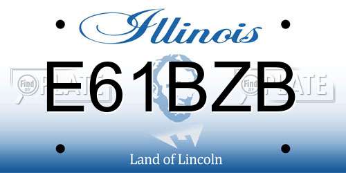 E61BZB Illinois License Plate