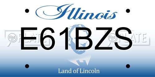 E61BZS Illinois License Plate