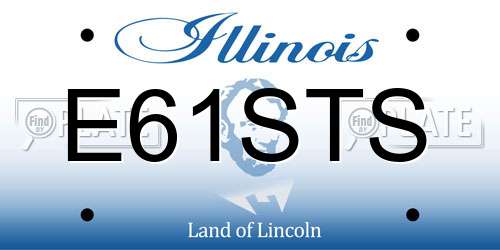 E61STS Illinois License Plate