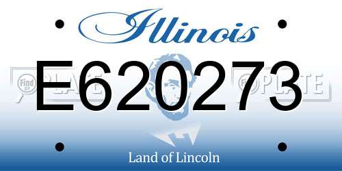 E620273 Illinois License Plate