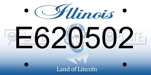 E620502 Illinois License Plate