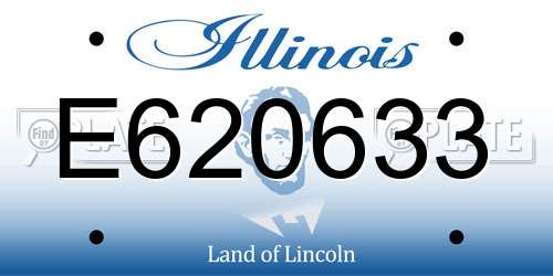 E620633 Illinois License Plate