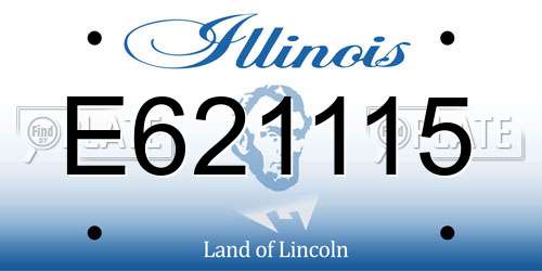 E621115 Illinois License Plate