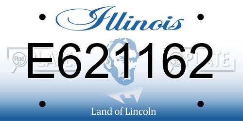 E621162 Illinois License Plate