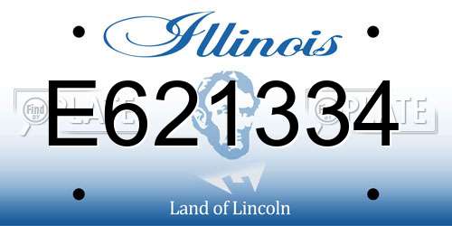 E621334 Illinois License Plate