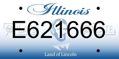 E621666 Illinois License Plate