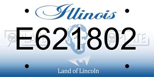 E621802 Illinois License Plate
