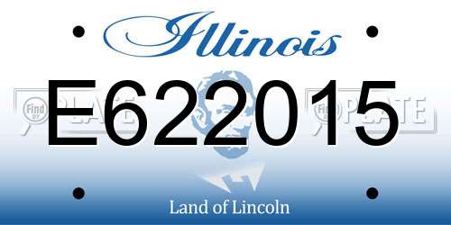 E622015 Illinois License Plate