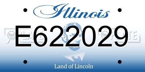 E622029 Illinois License Plate