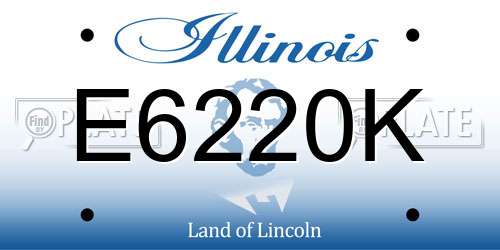 E6220K Illinois License Plate
