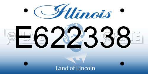 E622338 Illinois License Plate