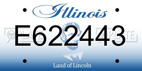 E622443 Illinois License Plate