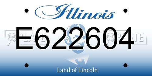 E622604 Illinois License Plate