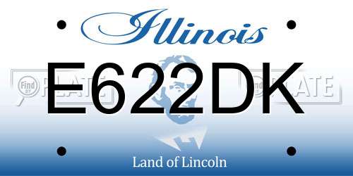 E622DK Illinois License Plate