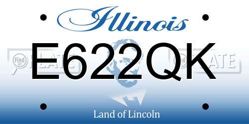 E622QK Illinois License Plate