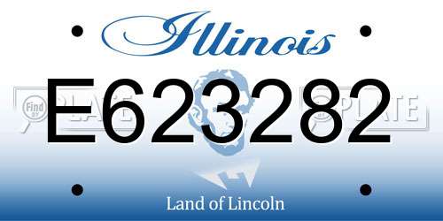E623282 Illinois License Plate