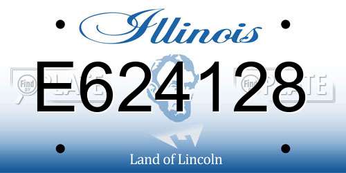 E624128 Illinois License Plate