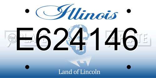E624146 Illinois License Plate