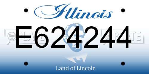 E624244 Illinois License Plate
