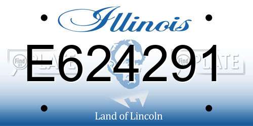 E624291 Illinois License Plate