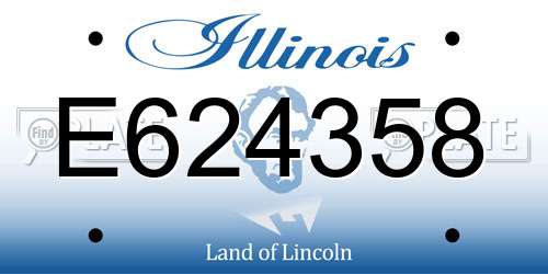 E624358 Illinois License Plate