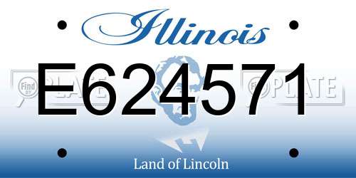 E624571 Illinois License Plate