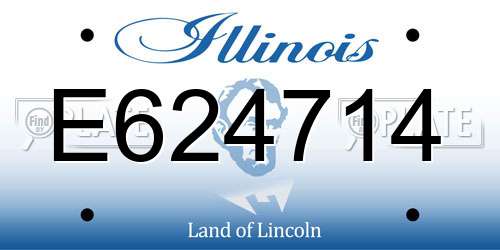 E624714 Illinois License Plate