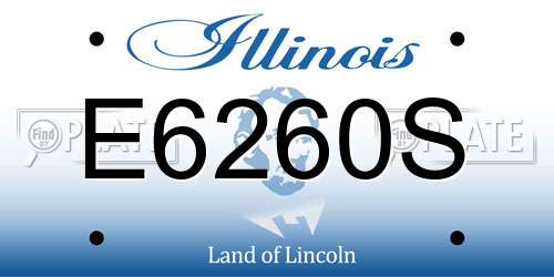 E6260S Illinois License Plate