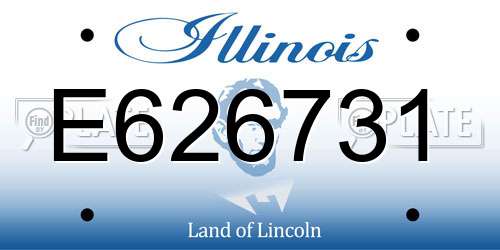 E626731 Illinois License Plate