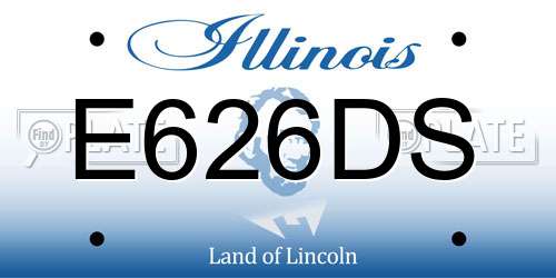 E626DS Illinois License Plate
