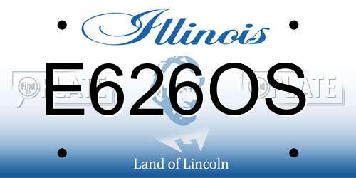 E626OS Illinois License Plate