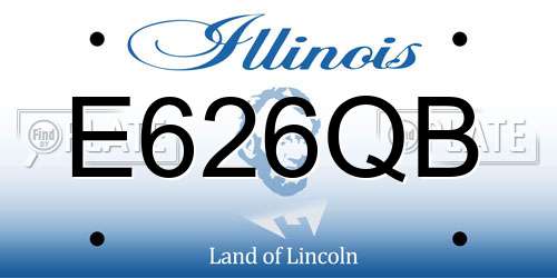 E626QB Illinois License Plate