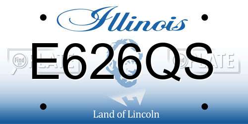 E626QS Illinois License Plate