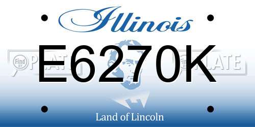E6270K Illinois License Plate
