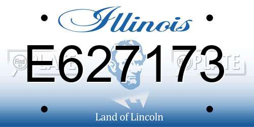 E627173 Illinois License Plate